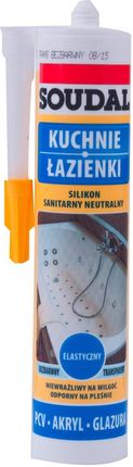 Soudal Silikon Neutralny Sanitarny 280 Ml Bezbarwny