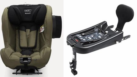 Axkid Modukid Seat Isofix - fotelik samochodowy dla dzieci od 61 do 105 cm wzrostu z bazą isofix-Moss
