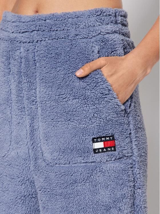 Tommy Jeans Spodnie dresowe Tjw Plush DW0DW11885 Fioletowy Relaxed Fit - zdjęcie 2 Tommy Jeans Spodnie dresowe Tjw Plush DW0DW11885 Fioletowy Relaxed Fit
