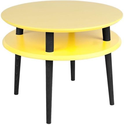 Stolik Kawowy Ufo Medium Żółty Czarny Do Salonu W Stylu Skandynawskim 34603-zolty