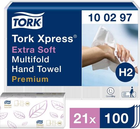 Tork Ręczniki Papierowe Xpress Multifold Premium Jasny Biały 21X100 Bl. 2100Szt.