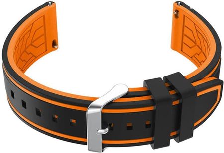 Pacific Pasek gumowy do zegarka U14 czarny/pomarańczowy 20mm