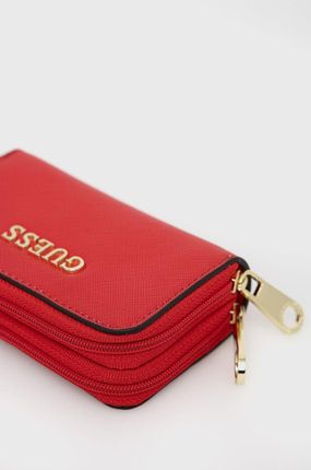 Guess Portfel damski kolor czerwony Ceny i opinie