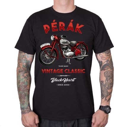 T-shirt koszulka BLACK HEART Pérák, Czarny, XL