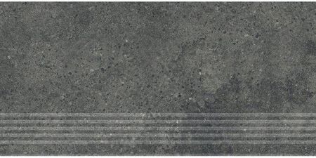 Opoczno Gres Szkliwiony Stopnica Gigant Dark Grey 29,8X59,8