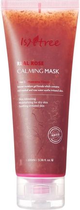 ISNTREE Real Rose Calming Mask 100ml - Kojąca maska na bazie ekstraktów z płatków róż