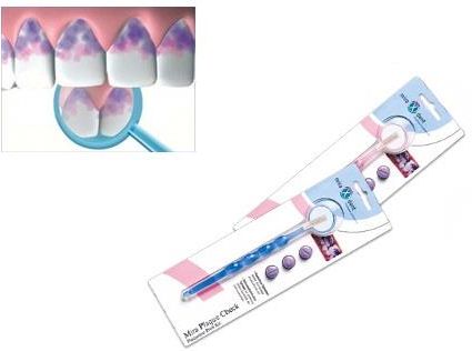 Miradent Plaque Check - Lusterko dentystyczne + 3 tabletki do wybarwiania płytki nazębnej