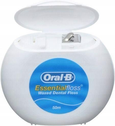Oral-b Essential Floss woskowana/miętowa 50 m - zdjęcie 1 Oral-b Essential Floss woskowana/miętowa 50 m