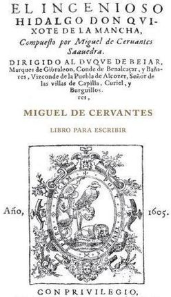 Miguel de Cervantes. Libro para escribir