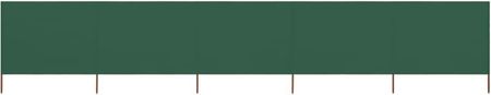 Lumarko Parawan 5-Skrzydłowy Z Tkaniny 600X80Cm Zielony