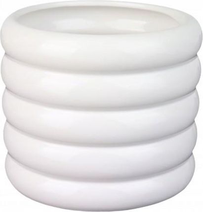 Doniczka ceramiczna cylinder 13 cm biała