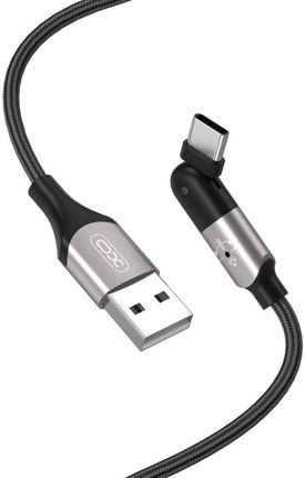 Kabel USB - USB-C 2,4A ruchome złącze + LED 1,2m
