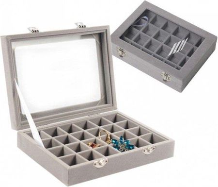 Ecarla Szkatułka na biżuterię kuferek organizer pudełko PD133SZ