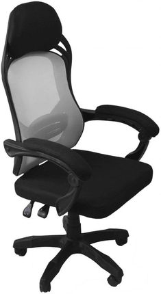 Fotel Obrotowy Krzesło Biurowe Oscar Czarno Szary