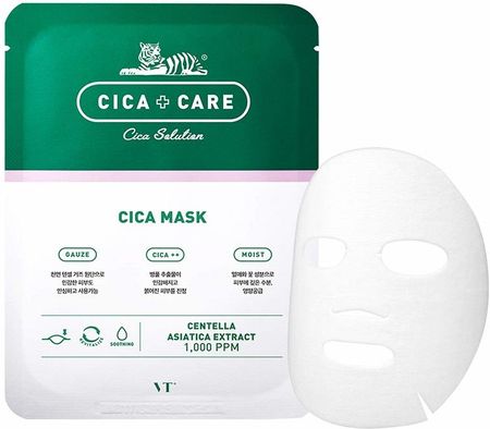 VT Cosmetics Cica mask 25g - Kojąco-nawilżająca maska na płachcie
