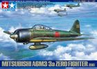 TAMIYA TAM61108-0.075 Mitsubishi A6M3/3a Zero Fighter PE samolot - plastikowy zestaw do budowy - modelarstwo - wierna replika - szczegółowy zestaw do