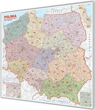 Mapa ścienna Mapa ścienne Polski kodowa na korku do wpinania - 120x110 ...