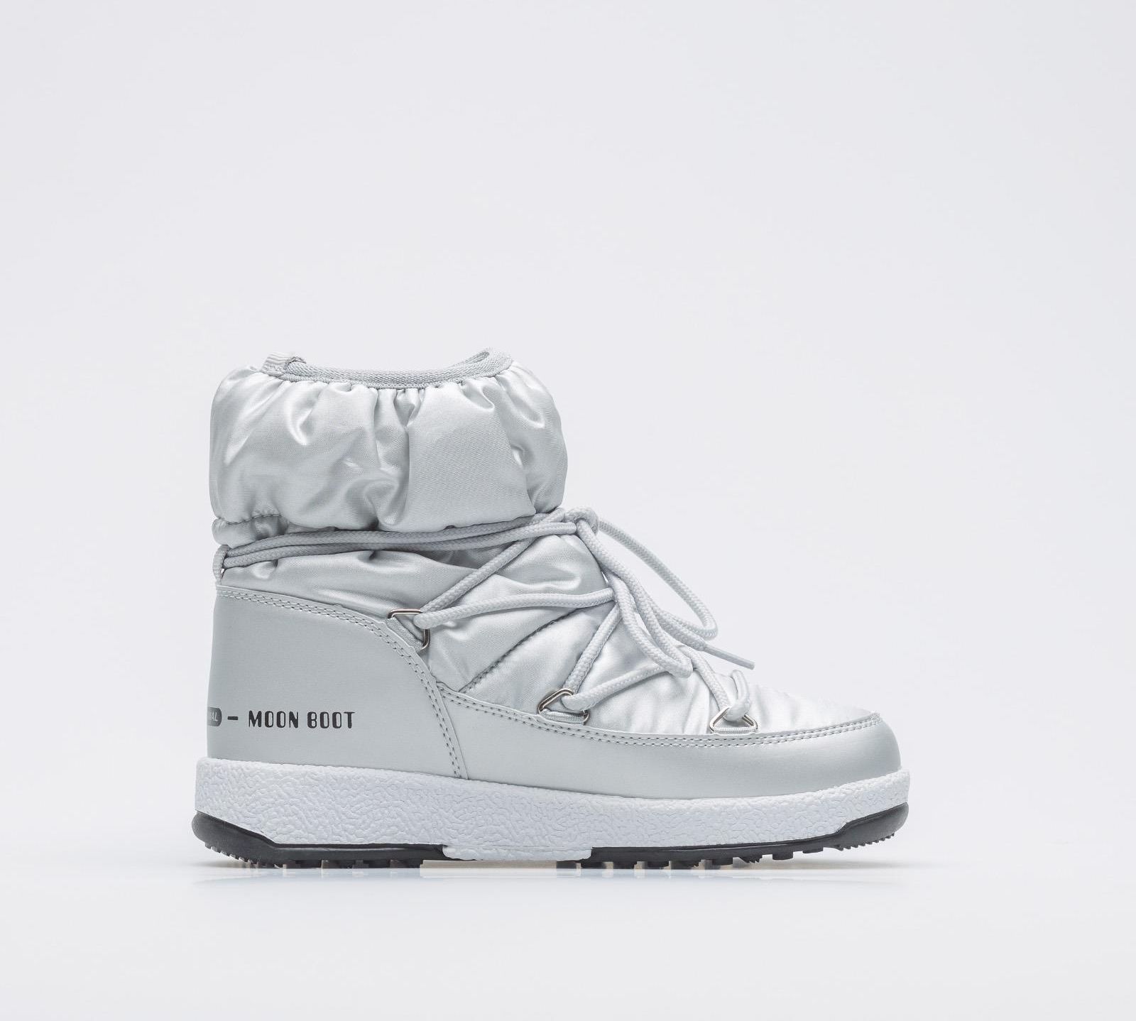 MOON BOOT ŚNIEGOWCE JR GIRL LOW NYLON SILVER Ceny i