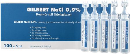 Glenmark Physiodose Gilbert NaCl 0,9% roztwór soli fizjologicznej, 5 ml x 20 ampułek