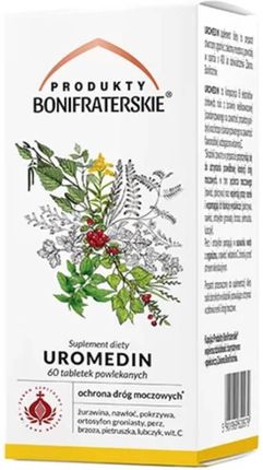 Produkty Bonifraterskie - Uromedin, ochrona dróg moczowych, 60 tabl.