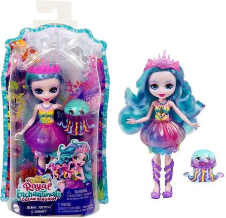 Mattel Enchantimals Jelanie Jellyfish Lalka Meduza + figurka Stingley HFF34