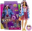 Barbie Extra Moda Lalka Sportowa sukienka/Czarno-rozowe wlosy (HDJ46)