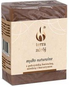 Uzdrowisko Połczyn Zdrój Terra Zdrój Mydło naturalne z połczyńską borowiną, miedzią i bursztynem 150g