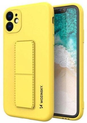 Wozinsky Kickstand Case Elastyczne Silikonowe Etui Z Podstawką Samsung Galaxy A72 4G Żółty
