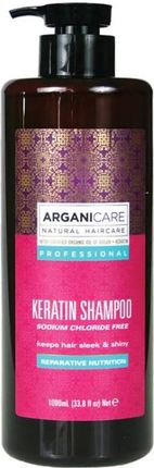 Arganicare Keratin Shampoo Szampon Z Keratyną Wygładzający I Nadający Blask 1000 ml