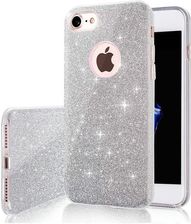 Telforceone Nakładka Glitter 3W1 Do iphone 13 Mini 5,4 Srebrna