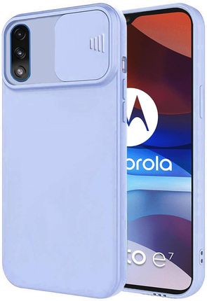 Nexeri Etui Motorola Moto E7 Power Silikonowe Z Osłoną Na Aparat Silicone Lens Jasny Niebieski