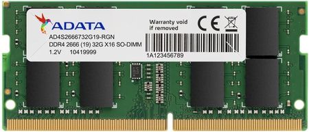 Pamięć RAM Adata Premier Ddr4 3200 Sodim 32Gb Cl22 St (AD4S320032G22SGN)