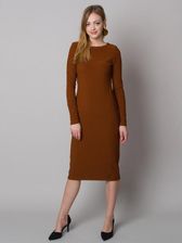 Zdjęcie Brązowa sukienka dzianinowa - Sulejówek