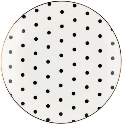 Florina Talerz Deserowy Porcelanowy Spots Black 20Cm