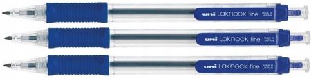 Długopis Uni Laknock Fine Sn 101 Niebieski X3