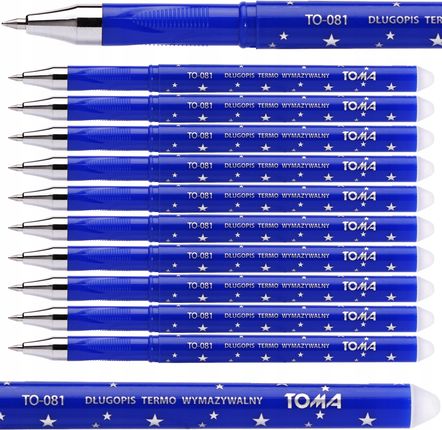 Toma Długopis Wymazywalny Ścieralny Niebieski 12