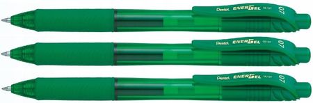 Pentel Długopis Żelowy 0 7mm Bl107 D Zielony X3