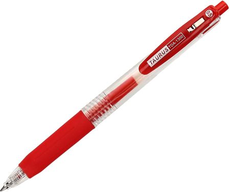 Taurus Długopis Automatyczny Żelowy 0 5Mm Czerwony Tda 1300
