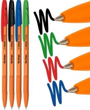 Berlingo Długopis Kulkowy Tribase Orange 0 7Mm 4 Kolory