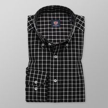 Zdjęcie Czarna klasyczna koszula w kratę - Malbork
