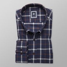 Zdjęcie Klasyczna granatowa koszula w kratę - Zator