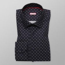 Zdjęcie Ciemnogranatowa taliowana koszula w kreski - Brzeg