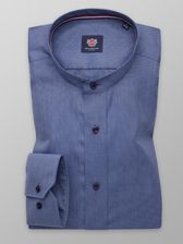 Zdjęcie Niebieska taliowana koszula ze stójką - Brzeg