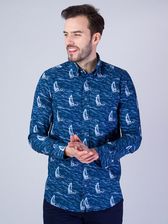 Zdjęcie Granatowa taliowana koszula - Brzeg