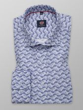 Zdjęcie Szara taliowana koszula w niebieskie łezki - Mysłowice