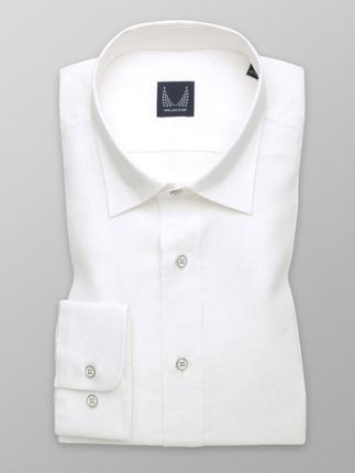 Biała klasyczna koszula z lnu
