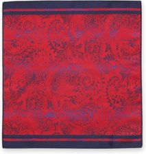 Zdjęcie Czerwona poszetka w roślinne motywy - Łapy