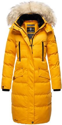 Damska kurtka zimowa Marikoo z kapturem Schneesternchen, żółta - Rozmiar:XL
