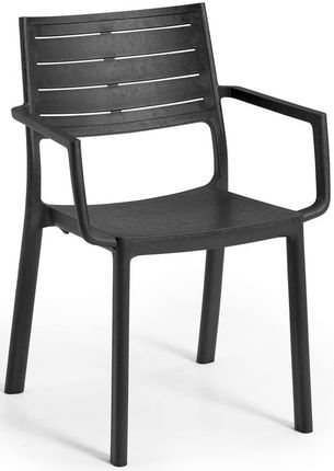 Keter Metaline Plastikowe Krzesło Ogrodowe 60x53x81cm Żeliwny Czarny 17209787