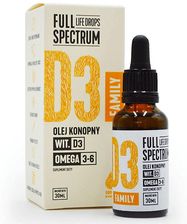 Life Drops Witamina D3 2000 UJ z Lanoliny w Oleju Konopnym 30ml